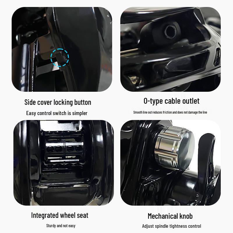 Безынерционная катушка Black Warrior - Суперлегкая, Дальнобойная, Магнитный тормоз, Микроприманка, Универсальная металлическая рыболовная катушка