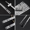 304 Stainless Steel Chopsticks 23cm Adult Chopsticks Laser Printing Pattern Anti-slip Chopsticks Household Dinnerware
