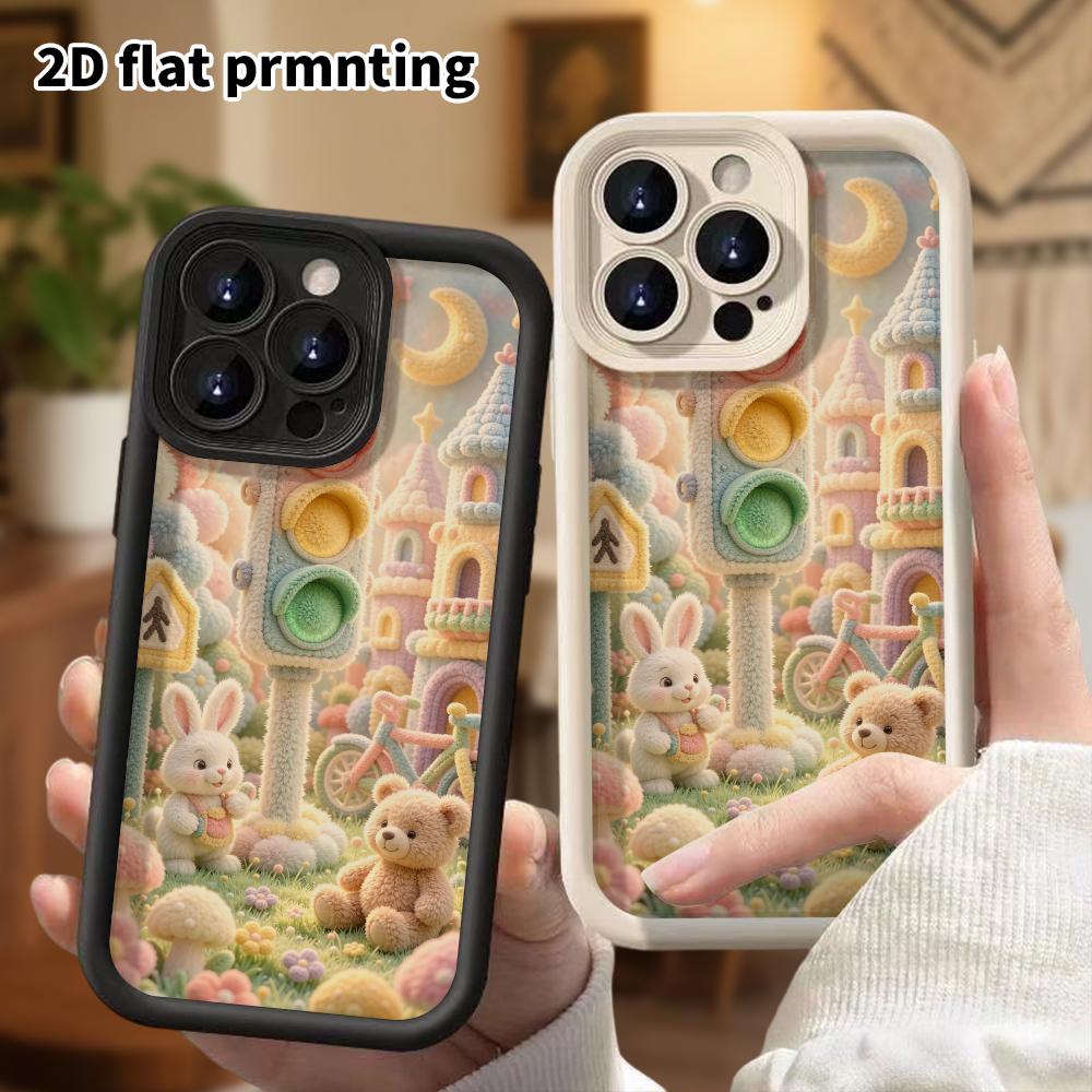 Phone Case: 2D flat, suitable for iPhone 18, 17, 16, 15, 14, 13, 12Pro protective case, crossroads, perfect Christmas and Halloween festival gift