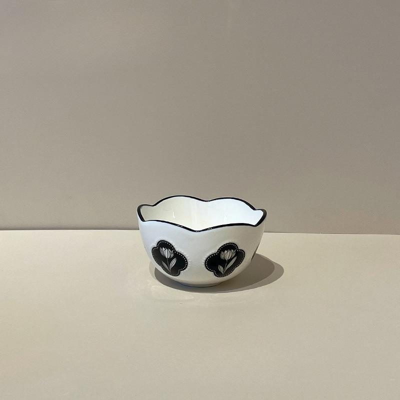 Винтажный керамический набор столовой посуды «Тюльпан» 2025 Новые ретро миски тарелки блюда столовая посуда