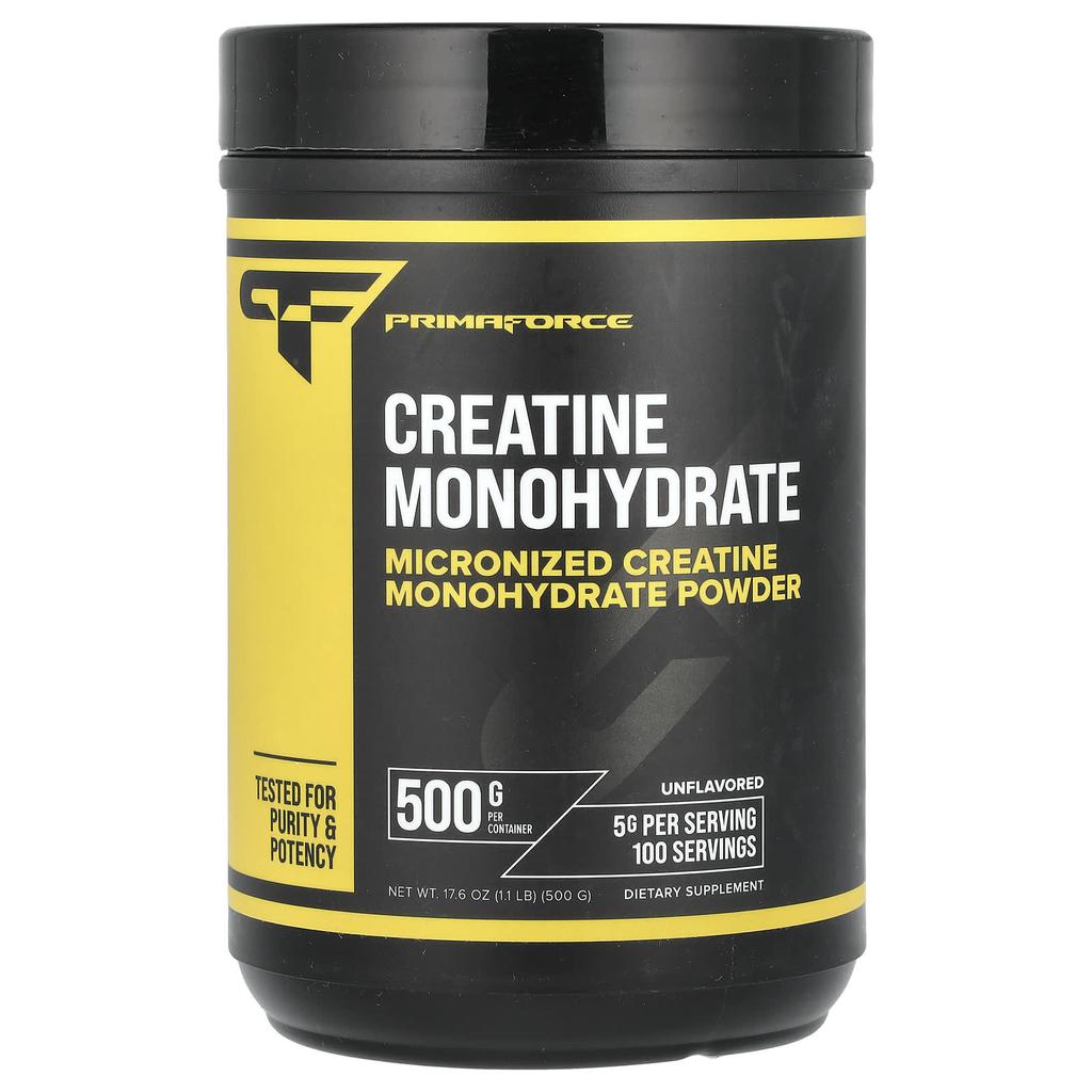 Creatine Monohydrate, Unflavored, 500G (1.1Lb)
