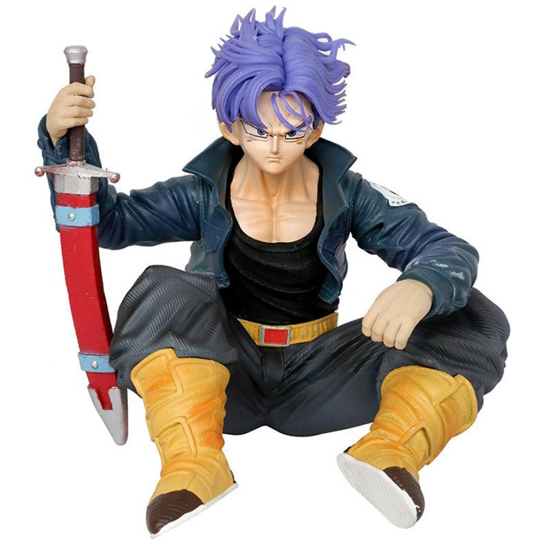Фигурка Транкса из Dragon Ball Аниме Супер Сайян Сидячая Поза Фигурка кукла статуэтка ornaments Модель из ПВХ Игрушка