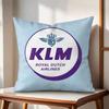 KKlm RRoyal Dutch Airlines Наволочка Натуральный Лен Органическая Ткань Двусторонняя Печать Подушки для Дивана Декор для Дома