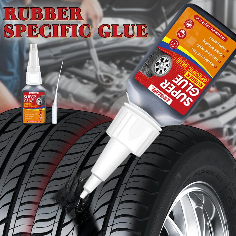 Super glue, tire glue, black strong bonding, 20ml, three-second initial solid quick repair suitable for plastic and rubber.