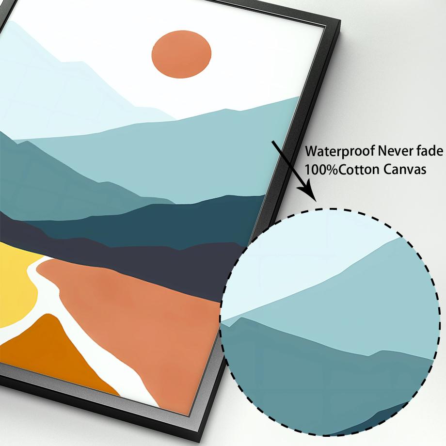 Абстрактные минималистичные плакаты и принты Море Пляж Серфинг Горы Настенное искусство Холст Живопись Настенные картины для декора гостиной