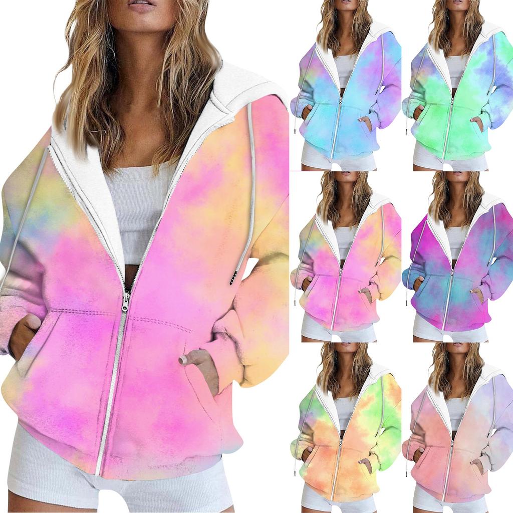 Zip Up Hoodie Women Long Sleeve Sweatshirts Fall Outfits Oversized Hoodies Casual Fashion Jackets