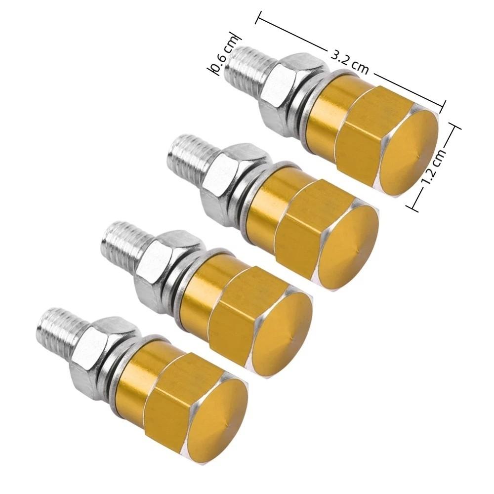 4PCS Universal License Plate Bolts Aluminum Alloy Frame Bolts Mount Screws Car Plate Installation