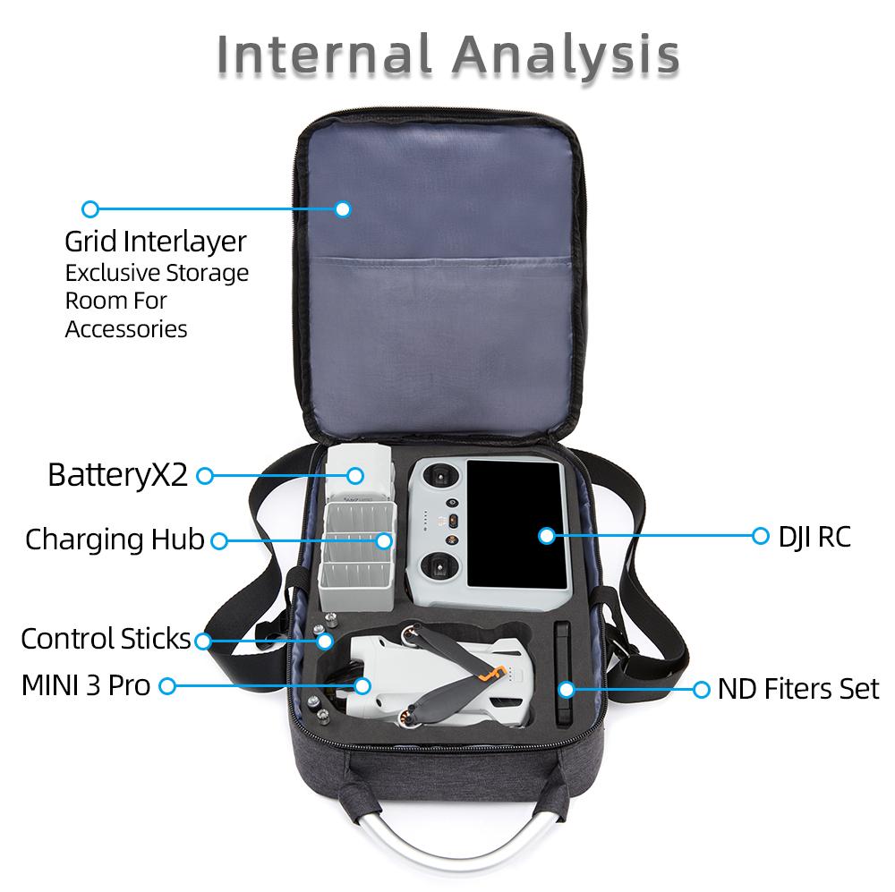 for Mini 3 Storage Box Dron Handbag Universal Bag Single Shoulder Crossbody Bags Drone Battery Bag Accessorie DJI Mini 3 Pro