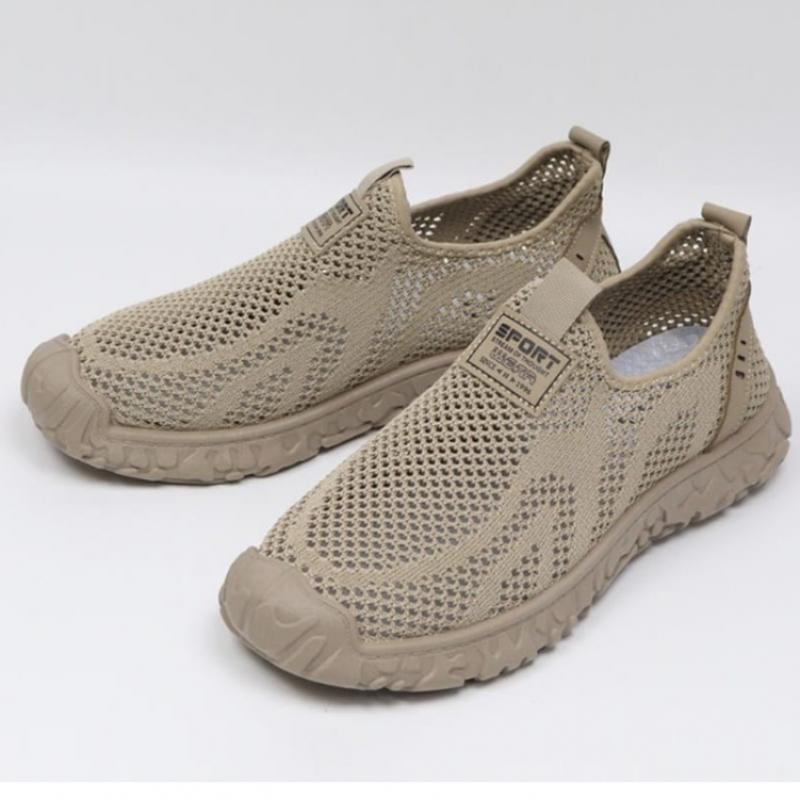 Melting Brown Men Summer Slip On Mesh Sneakers