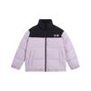 Sports Fashion Series Text Logo Zip-Up Collar Down Jacket Unisex Outerwear Light-Purple AYMS307-6