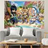 Genshin Impact characters9 Tapestry for Bedroom Aesthetic Classroom Tapestries Wall Hanging for Living Room Dorm Office,Ideal Creative Gift