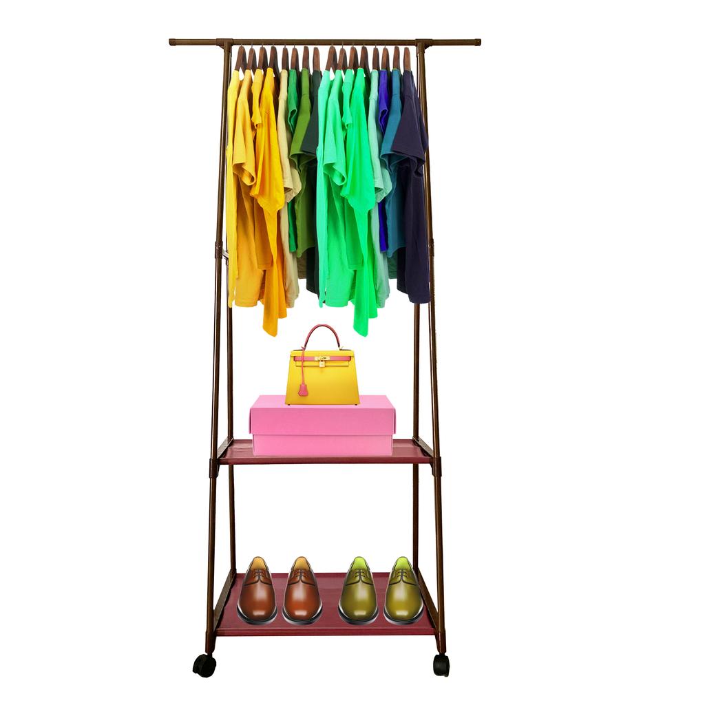 Majestic Nyana Home Donkey Coat Rack 160x55x42cm 2 Shelves 1 Top Bar