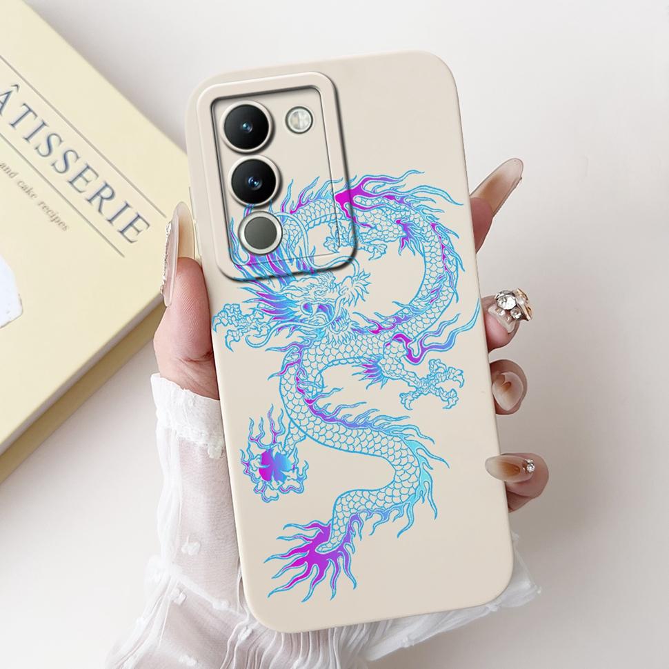 Для Vivo Y200 Чехол V2307 Стильный Мультяшный Подсолнух Чехол для Девочек Для Vivo Y 200 V2307 V29E Y200 5G Мягкий Fundas Capa 6.67"