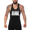 Summer Running Vests Men ANIMAL Letters Bodybuilding Stringer Tank Top Gym Clothing Fitness Sleeveless Shirt Cotton Singlets