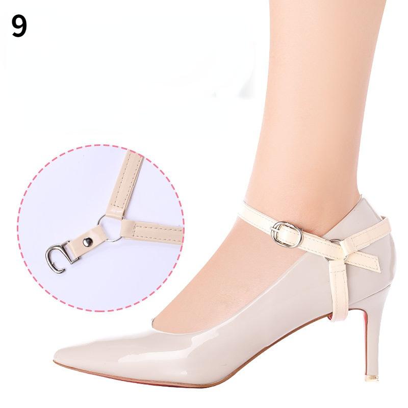 1 Pair High Heel Shoelace Free Triangle Bundle Shoe Laces Anti-Slip Adjustable Straps Shoes Buckles Shoes Accessory Decoration