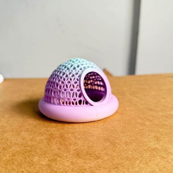 Плавающий домик-укрытие для рыбок петушков и креветок, 3D-печатная гамак-пещера для аквариума, маленькое кормушка-кольцо, место для отдыха для декора аквариума