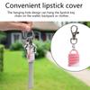 Practical Silicone Keychain Cap lip gloss accessories Portable Durable Holder Keychain Compatible For  Lipstick Storage Cap