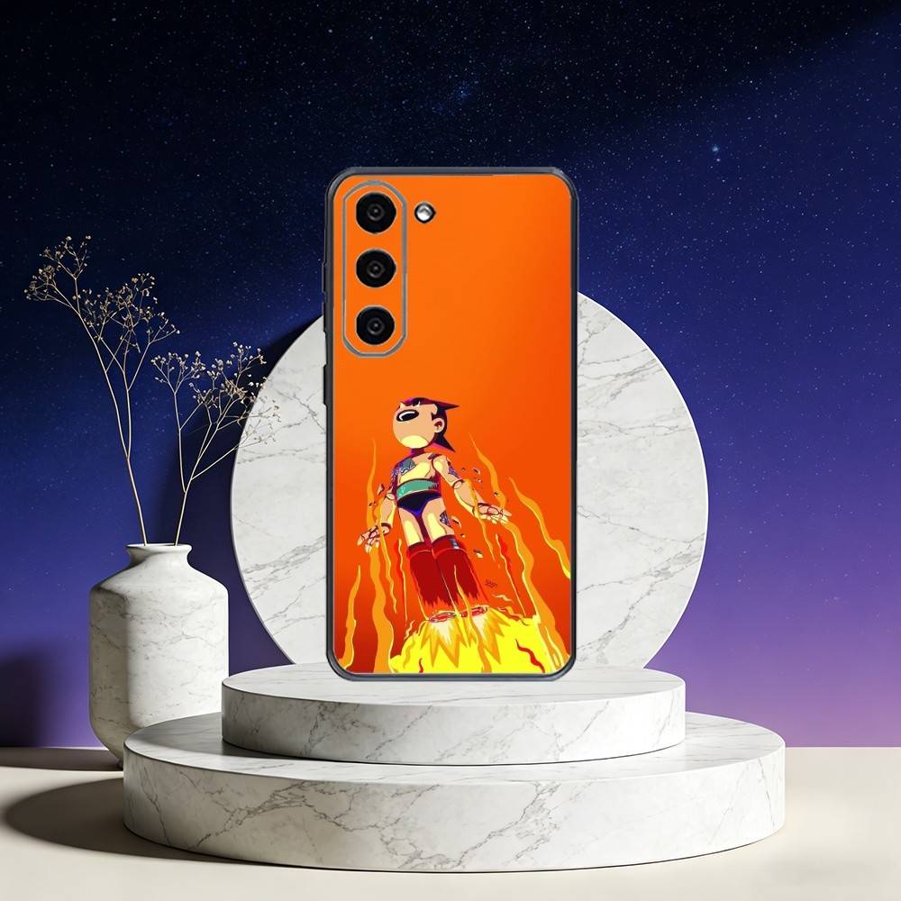 Астро B-Boy Аниме Чехол для телефона Samsung Galaxy A73, A72, A71, A70, A53, A52, A51, Другие Мягкий Черный Чехол