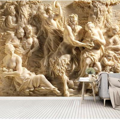 3D фото обои 3D стереоскопическая Ретро Скульптура Статуя Искусство Фреска Настенная живопись Гостиная Ресторан Кабинет Декор Фреска Настенное покрытие