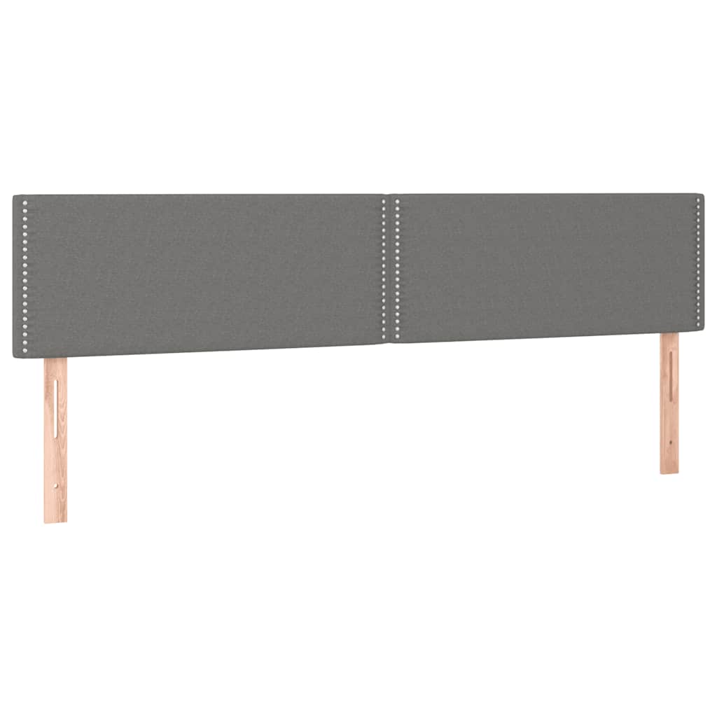 Vidaxl Łóżko Kontynentalne Z Materacem, Ciemnoszare, 120X190Cm Tkanina