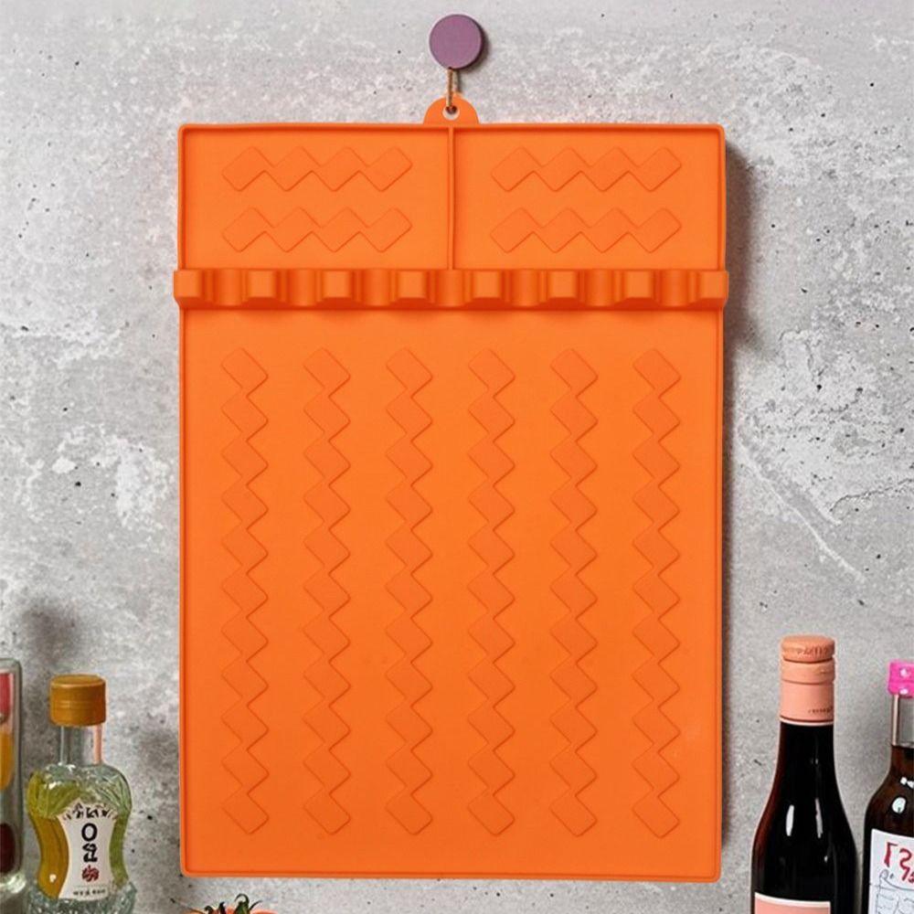 Silicone Grill Mat Raised Lip Grill Buddy Mat Durable Mat Grill Tool Tray Countertop Protection