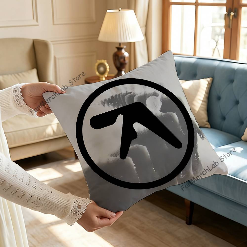 Панк Логотип Aphex Twin Наволочка Наволочка Подушка Плюшевый Мальчики Девочки Мультфильм Аниме Кавайи Декор Детский День Рождения Милые Подарки
