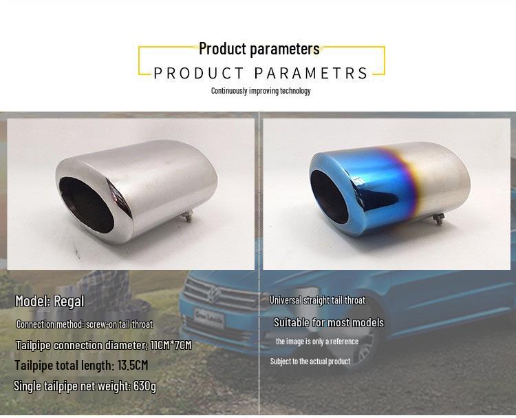 Buick Regal GT Stainless Steel Silver Exhaust Tailpipe Muffler