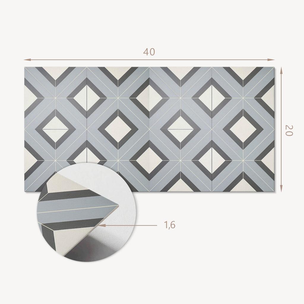 Okładzina Kafelki Z Winylu Samoprzylepne Geometria W Pastelach 10X40X20 Cm