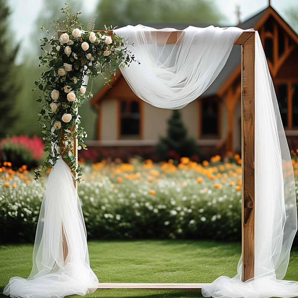 Свадебная арка, драпировочная ткань, прозрачная сетка, марля для Пасхи, девичника, задний план для вечеринки на открытом воздухе, арки, украшение для церковной церемонии
