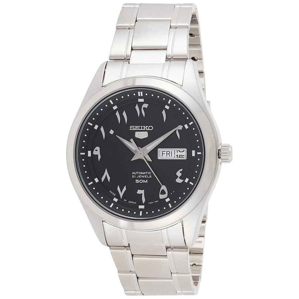 Мужские наручные часы Seiko SNKP21J1 5 SEIKO5 автоматические черные серебристые m-sto1