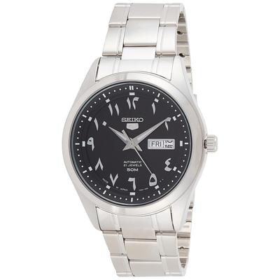 Мужские наручные часы Seiko SNKP21J1 5 SEIKO5 автоматические черные серебристые m-sto1