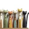 Colorful Cat Pattern Key Hanger Wooden Keychain Holder Useful Wall Key Holder  Porch Decoration