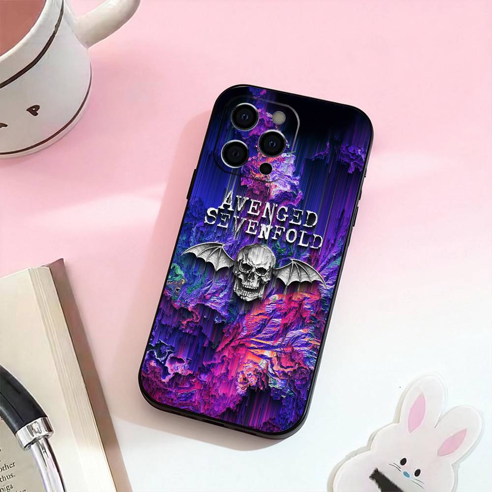 Группа A-Avenged S-Sevenfold Чехол для телефона для iPhone 17,16,15,14,13,12,11 Plus,Pro Max, Мягкий силиконовый черный чехол