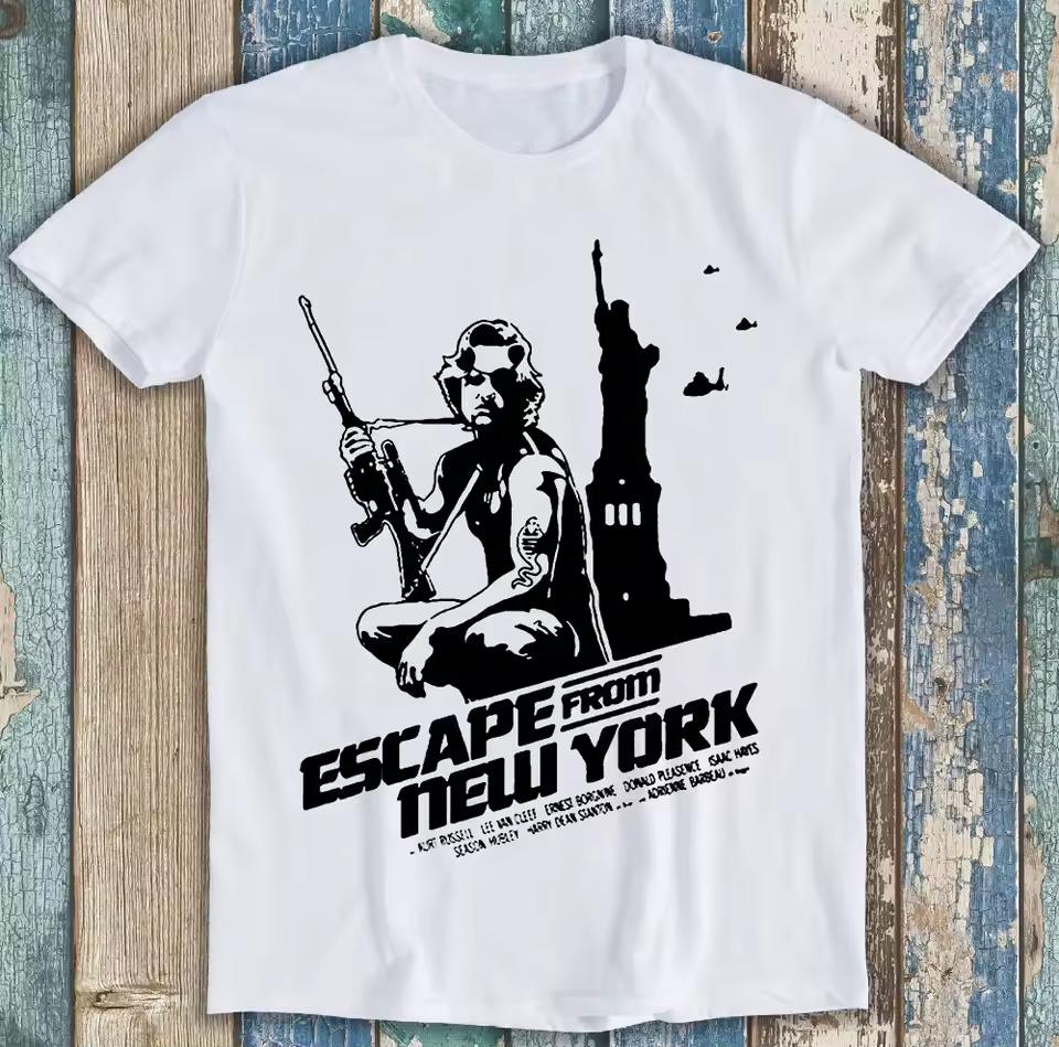 Escape From New York Film Movie Meme Funny Gift Tee T Shirt streetwear suitable for all seasons shirts for men harajuku