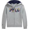 Polo Hoodie FW24 Logo Embroidery Zipper Long Sleeve Kids Hoodies Gray CWPOKNIY80212401-020