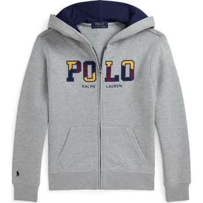 Толстовка Polo с капюшоном FW24 с вышитым логотипом, молния, длинные рукава, детские толстовки с капюшоном, серые CWPOKNIY80212401-020