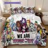 Monster High Fashion Vibes Three-piece set (1 * duvet cover + 2 * pillowcase, without core) 2D Flat Soft and comfortable Duvet cover and pillowcase