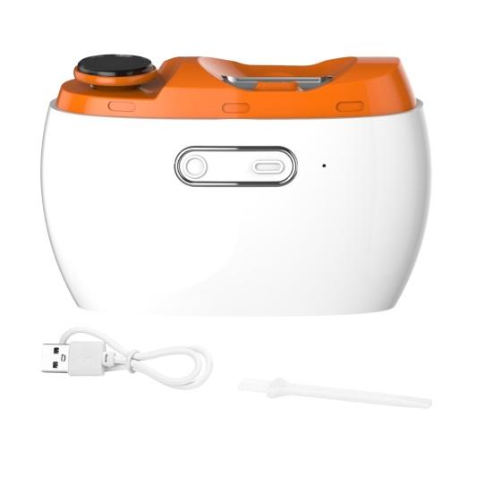 Электрические кусачки и полировщики ногтей 2 в 1, конструкция с аккумулятором, низкий уровень шума, скрытые лезвия, ящик для хранения обрезков ногтей, портативный маникюрный триммер для