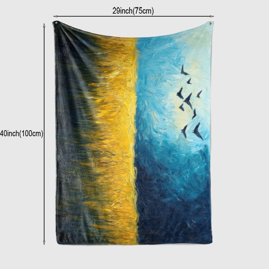 1pc, Contemporary Floral Print Flannel Fleece Blanket, 100% Polyester, Digital Print, Tear Resistant, All Seasons, 200-250gsm, K