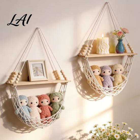 Bedroom Wall Decor Rustic Wood Floating Storage Organizer Hanging Shelf Mounted Decorative Creative Home Decoration