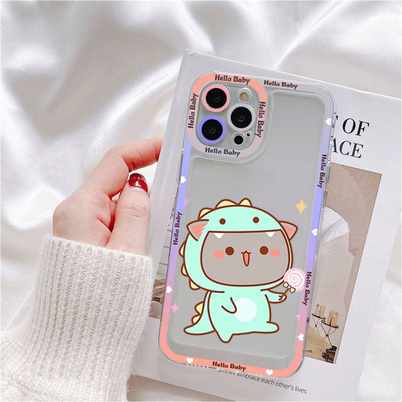 Чехол для телефона Mochi Peach Cat для iPhone 11 12 13 Mini Pro Max 14 Pro Max Чехол-оболочка