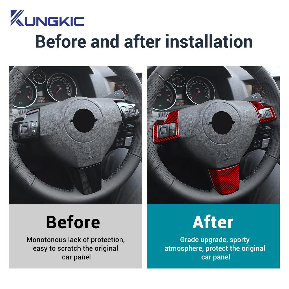 Настоящее Мягкое Углеродное Волокно Для Vauxhall Opel Astra H MK5 2004 2005 2006 2007 2008 2009 2010 Автомобиль Рулевое Колесо Кнопка Рамка Наклейка