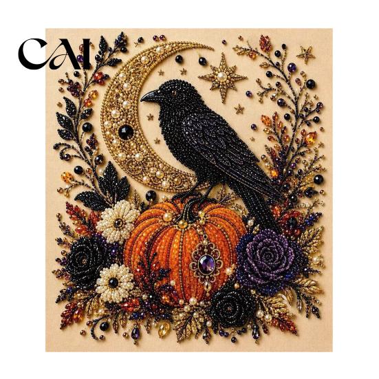DIY 3d Mosaic Art Crafts Halloween Faux Pearl Painting Kit, Cute Ghost 3D Stress Reducing Hobbies for Women Kit Adults, Christmas Craft Home