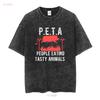 NEW Funny P E T A People Eating Tasty Animals BBQ Kids Adults Shirt S 3XL vintage Washed Stretched designer clothes Slightly