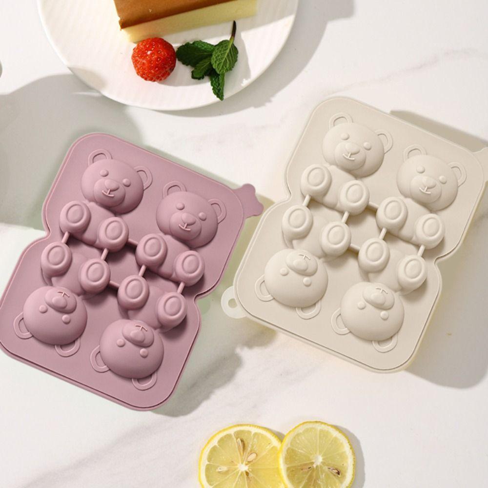 Силиконовая форма для кубиков льда 4Grids Ice Cube Box Ice Cube Tray Bear Ice Cube Mold Home