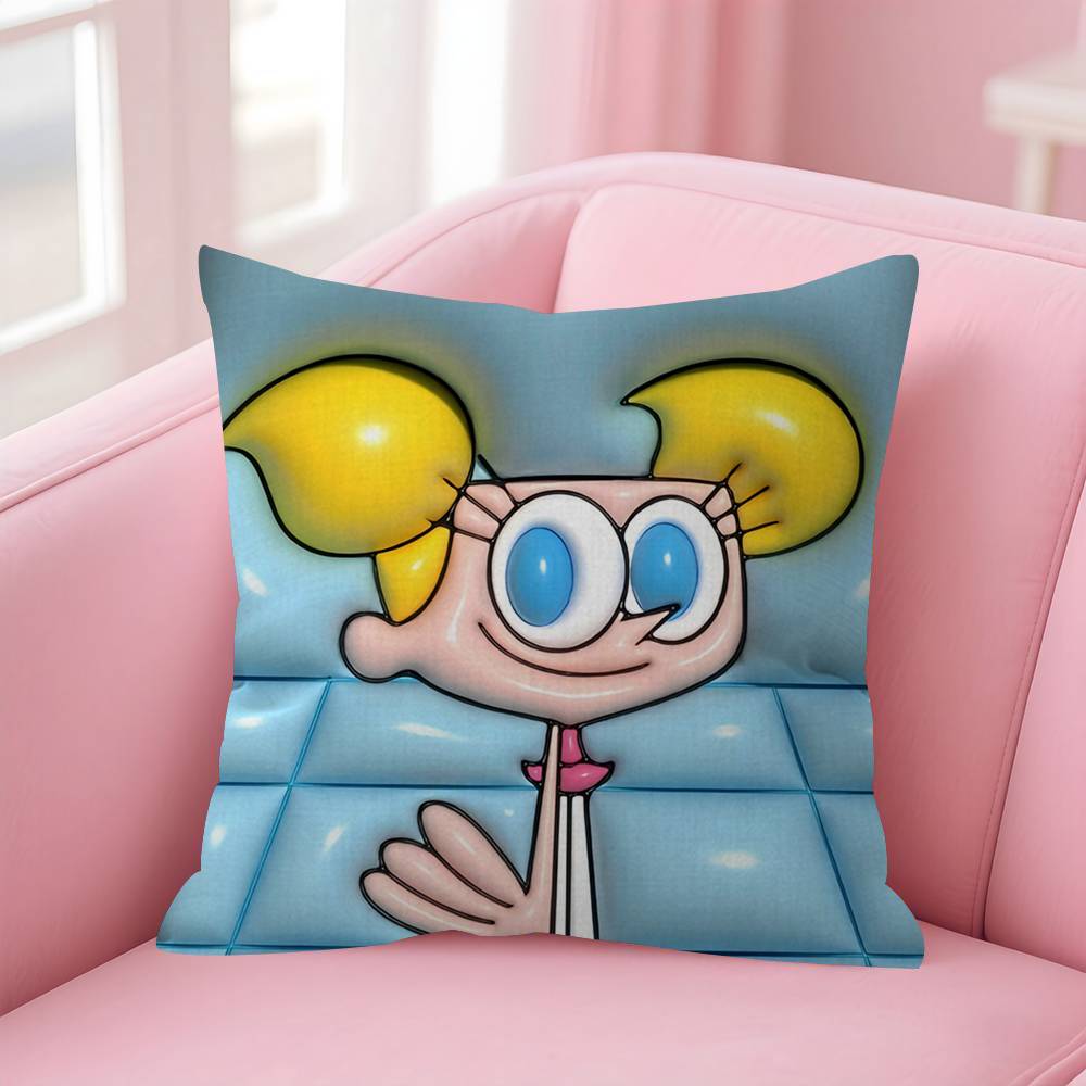Cartoon DDexters LLaboratory Cushion Cover Decorative Pillow Sofa Home Decor Case Pillow Cases
