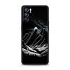 Черный чехол с изображением горной вершины для Oppo Reno 13 12 11 10 7 F Find X5 X6 A98 A80 A79 A78 A57 A54 A31 A17 Pro 5G Мягкий чехол из ТПУ