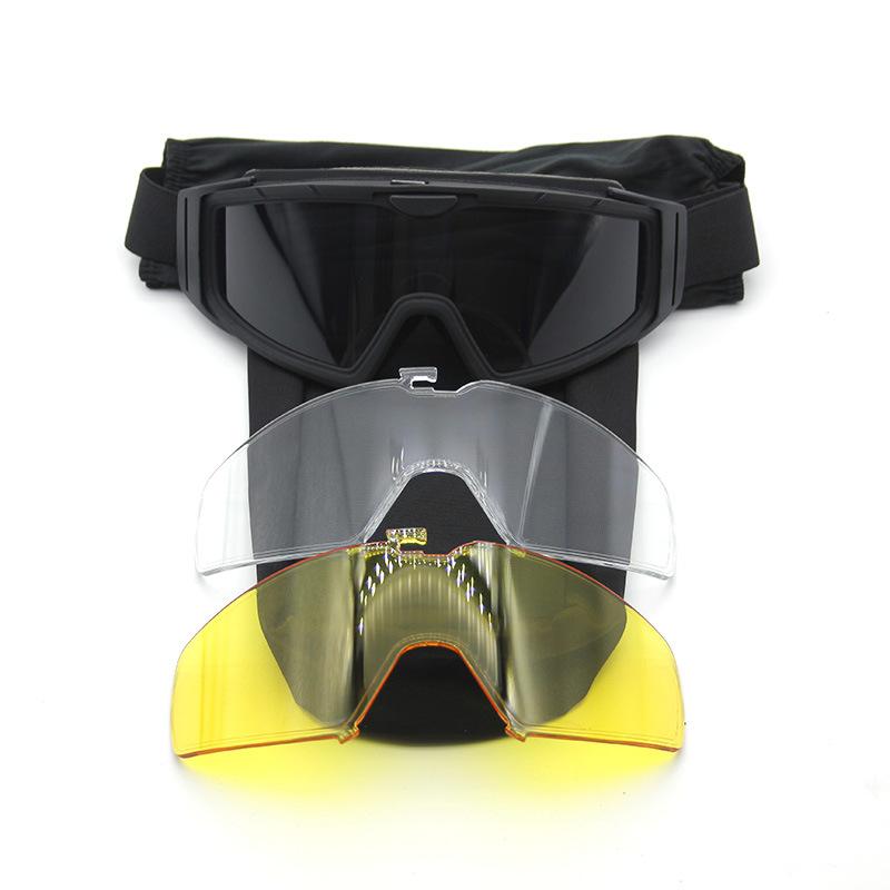 Новые тактические очки для любителей, противотуманные уличные очки, противоударные и взрывозащищенные спортивные очки, защитное оборудование