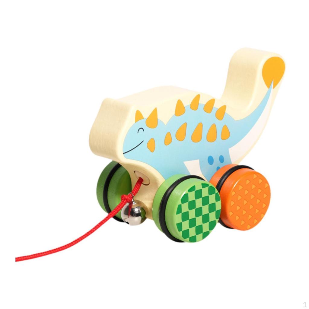 Игрушка-игрушка «Животное, толкающее и тянущее» для детей, сделанная вручную из дерева