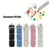 Medicine Organizer Bottle Pill Box Tablet Holder Sparkling Fine Workmanship Full Rhinestone Zinc Alloy Vial For Hiking